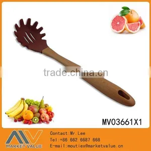 HIGH QUALITY SILICONE SOUP LADLE WITH WOODEN HANDLE thumbnail-5
