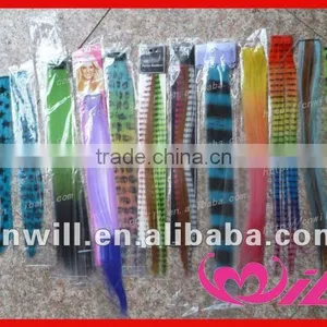 Pretty Synthetic Feather Hair Extension Cheap Synthetic Colorful Clip-in Hair Extensions Synthetic Fiber Hair Extension thumbnail-5