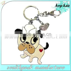 Soft Enamel Metal Dog Keychain thumbnail-1