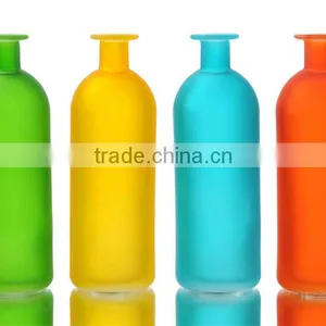 Daisy Cute Frosted Colored Glass Vase For Home Decor thumbnail-2