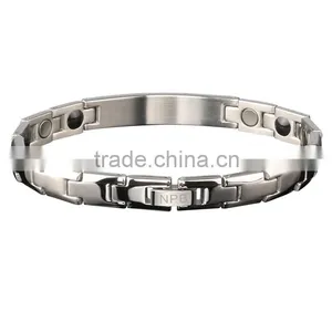 Noproblem D009 FDA Tourmaline Germanium Silver Charm Power Scalar Energy Magnetic Health Infinity Stainless Zircon Bracelet thumbnail-3