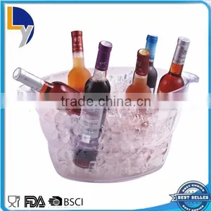New Design Product Custom Logo Plastic Wine Ice Bucket With Handle thumbnail-1