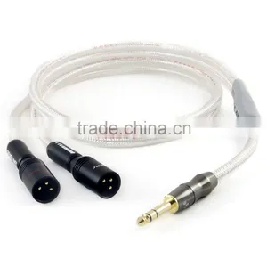 ZY HIFI Cable HIFI Cable 6.35 Stereo to Dual XLR Male Signal Line ( Premium Edition for C4 Special ) ZY-029 1M Cable thumbnail-1