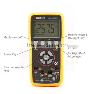 VC70C 3 5/6 6000 Counts Digital Multimeter Victor thumbnail-1