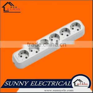 European Style 6 Gang Germany Electrical Power Extension Socket thumbnail-1