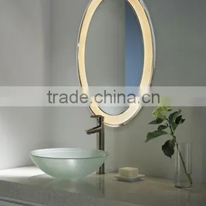 Waterproof Design LED Lighting Bathoom Oval Mirror Glass thumbnail-1