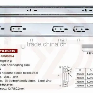 Patent Rebound 3 Folds Drawer Sildes/runners/channel thumbnail-1
