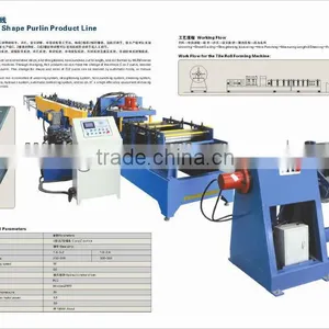 Steel Profile CUZ Section Purlin Cold Roll Forming Machine thumbnail-1