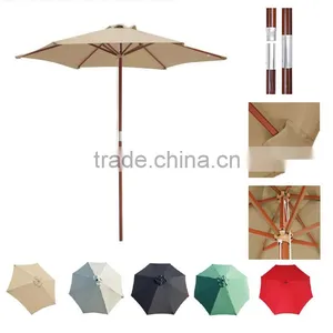 Best Choice Sun Garden Parasol Umbrella,Wooden Umbrella, thumbnail-2