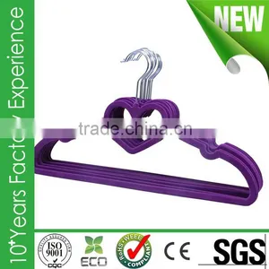 Wholesale Plastic Non Slip Velvet Flocked Clothes Hangers thumbnail-1