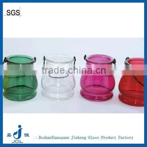 Colored Round Candle Glass Jar With Scented Candle thumbnail-3