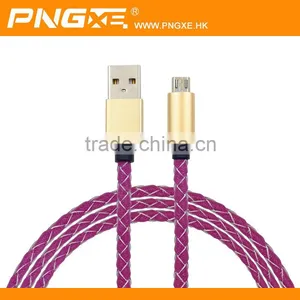 2015 Best Selling Leather Braided Usb Cable With Wholesales Price thumbnail-2