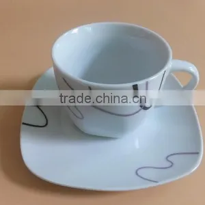 Ceramic Porcelain Tableware Dinner Sets With Simple Design Porcelain Dinnerware Item Square Crockery Dinner Sets thumbnail-2