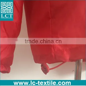 Whosale Cheap Price 190T Nylon Mech Solid Red Promotional Advertising Hooded Foldable Jacket With Heat Transfer Print(LCTN1562) thumbnail-5