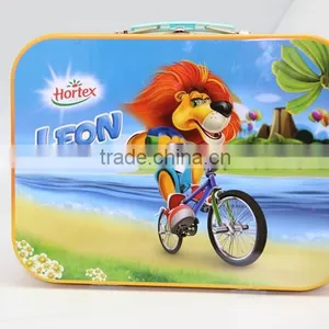 Small Rectangle Cute Metal Luch Tin Box for Child thumbnail-1