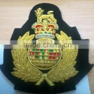 Blazer Badges, Royal Marine Commando Badges, Bullion Gold Wire Badges thumbnail-1