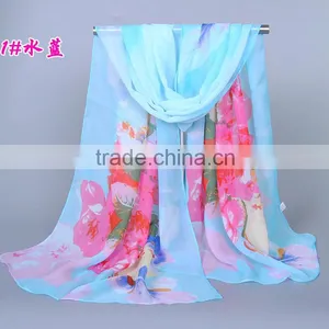 Muslim Hijab Beautiful Women Flower Scarf thumbnail-3
