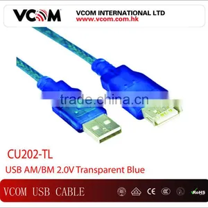 AM to AF Transparent Blue USB 2.0 Cable thumbnail-1