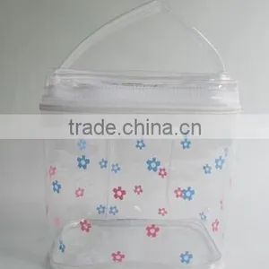 Customized Clear Waterproof Pvc Transparent Cosmetic Bag With Zipper thumbnail-1