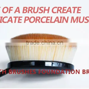 Oval Toothbrush Cosmetic Makeup Brush Set thumbnail-1