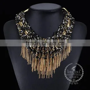 High Quality Vintage Rhinestone Chunky Statement Necklace Tin Alloy Fashion Women Pendant Necklace 6390056 thumbnail-1