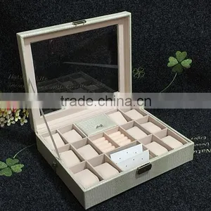 Chinese Factories Wholesale Custom PU Leather Jewelry Box, White Watch Box thumbnail-2