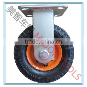 6 Inch Pneumatic Castor Trolley Rubber Wheel 6X2 thumbnail-1