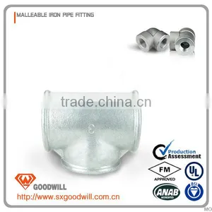 ASME B16.3 Galvanized Malleable Iron Pipe Tee thumbnail-5