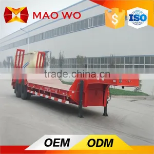3 Axles Platform Lowbed Semi Trailer for Sale thumbnail-5