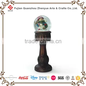 Polyresin Cute Snowman Customized Christmas Glass Snow Water Ball Decoration Resin Unique Shape Snowman Snow Globe thumbnail-3