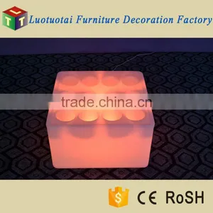 Factory Supply Plastic Luminous Square LED Wine Tray Glowing Ice Bucket thumbnail-2