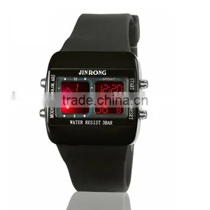 Dual Display Wrist Watch For Men, Fashion High Quality Men's Watch, Men Watch With LED Backlight/ Alarm Clock thumbnail-5