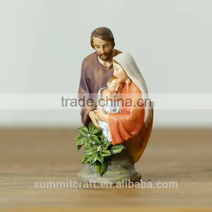 Catholic Gifts Wholesale Resin Virgin Mary Joseph and Baby Jesus Statue thumbnail-2