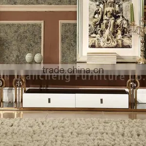 Luxury Stone Top Modern TV Stand With LEDd Lighting thumbnail-6