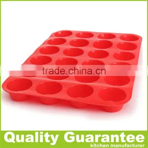 24 Holes Mini Round Silicone Muffin Pan Easy Cake Mold Microwave Oven Cake Pan Cookie Pan thumbnail-2