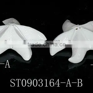 Custom Starfish Ceramic Salt and Pepper Shakers thumbnail-1