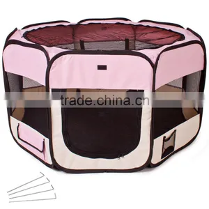 462716 190T Polyester With PVC Coating Folding Pet Tent Playpen Dog Fence Puppy Kennel Folding Exercise Play thumbnail-2