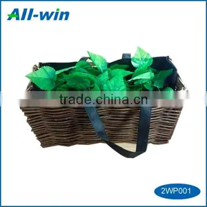 Garden Tools Well-knit Strong Rectangle Natural Willow Planter Basket thumbnail-1