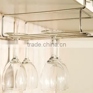 Chrome Metal Under Cabinet Stemware Rack thumbnail-1