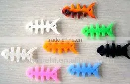 Fish Shape MP3 Players,phone,earphone Silicone Cable Winders for Life thumbnail-1