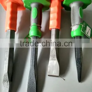 Cold Chise Stone Chisel Point Stone Chisels With Rubber Grip thumbnail-1