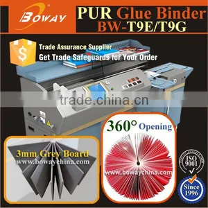 2016 BOWAY T9G 360 Degree Opening 2 in 1 EVA PUR Auto Bookbinding Machine thumbnail-1