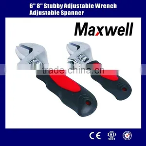 6" 8"Stubby Adjustable Wrench/adjustable Spanner thumbnail-1