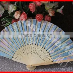 2015 New Design Promotional Bamboo Cloth Fan thumbnail-2