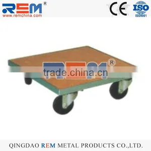 TOOL CART TC0734 FOUR 4" SOLID WHEEL WOODEN PAN Flat Trolley thumbnail-1