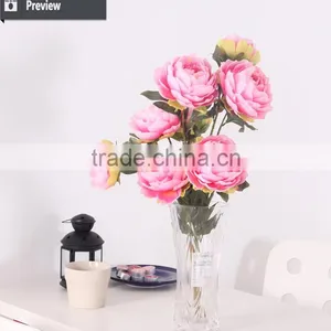 Hot Sale Decorative Silk Flower Cloth Peony Flower thumbnail-2