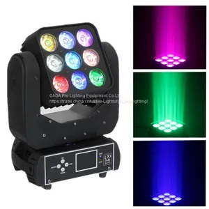 Professional 9*12W RGBW Mini LED Moving Head Martrix Light Use for Evento thumbnail-1
