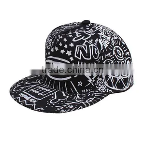 Cap Hippie Snapback New Adjustable Baseball Bill Vintage Unisex Flat Hip-Hop Hat thumbnail-1