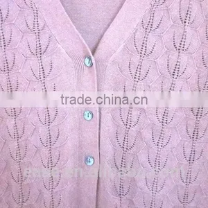 Extra Size Fat Women Pointelle Pattern Sweater Vest thumbnail-1