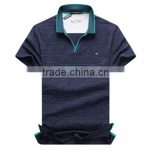 2016 New Mens Short Sleeve 100% Cotton Collar Polo Shirt/T-Shirt Wholesale thumbnail-2